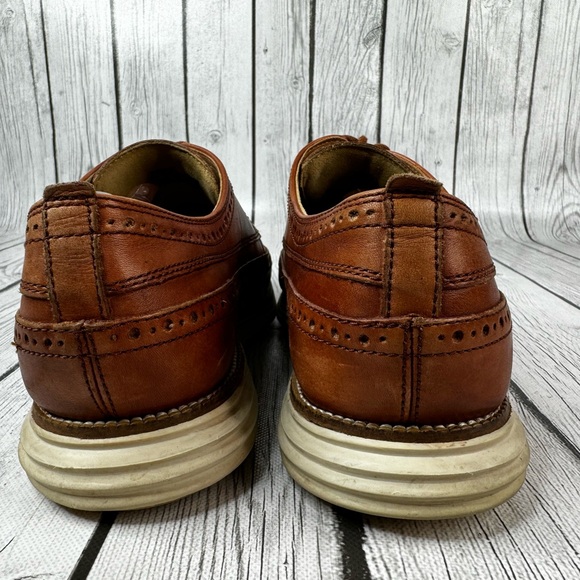 Cole Haan Zero Grand $160 Men's Wingtip Oxfords Dress Shoes Size 10 Brown C21133 - Picture 4 of 10